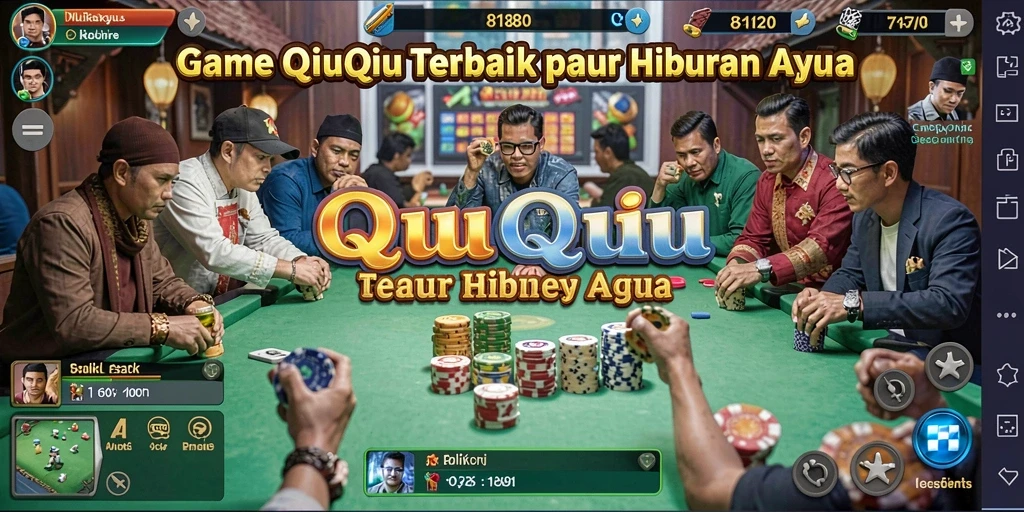 Tampilan gameplay QiuQiu yang seru dan menarik.