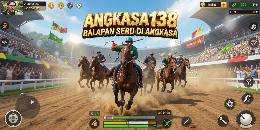 Tampilan gameplay balapan yang mendebarkan dari ANGKASA138.