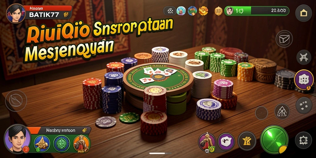 Tampilan menarik dari gameplay QiuQiu di BATIK77.