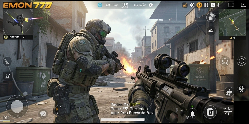Screenshot gameplay EMON77 yang intens dan penuh aksi.
