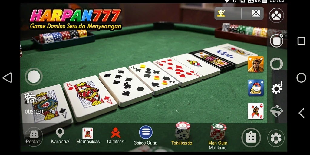 Tampilkan gameplay seru HARAPAN777 dalam permainan Domino yang kompetitif.