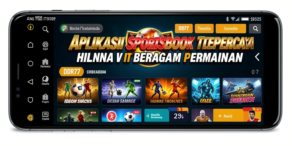 Tampilan menarik aplikasi Sportsbook IDR77 dengan antarmuka yang responsif.