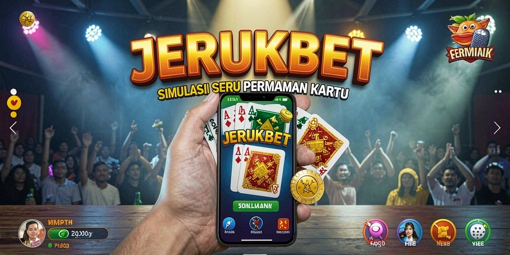 Tampilan menarik dari gameplay JERUKBET dalam simulasi permainan kartu.