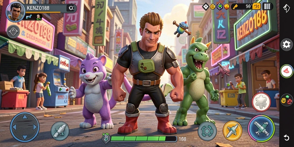 Tampilan gameplay <strong>KENZO188</strong> yang seru dan penuh warna.