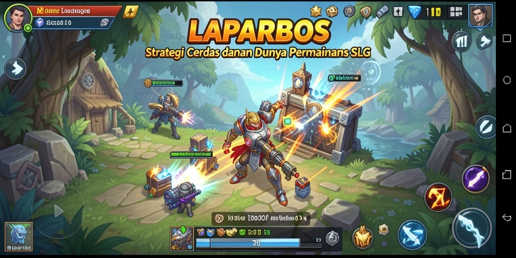 Screenshot gameplay LAPARBOS yang menampilkan pertempuran strategis yang seru.