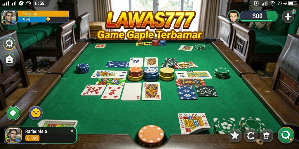 Tampilan seru gameplay Gaple di LAWAS777.