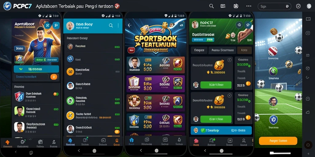 Tampilan menarik dan interaktif dari aplikasi Sportsbook PCPC7.