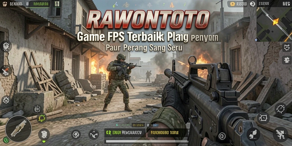 Gameplay intens di RAWONTOTO dengan aksi tembak-menembak.