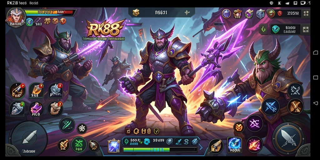 Screenshot menunjukkan aksi seru dalam gameplay SLG RK88.