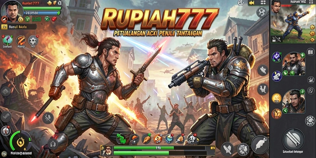 Tampilan seru dari gameplay aksi RUPIAH777 yang menegangkan.