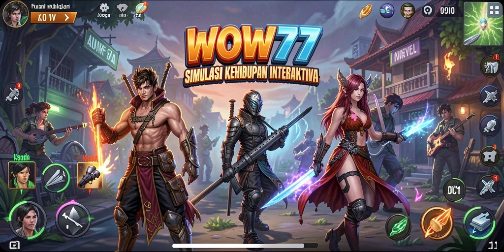 Tampilan gameplay interaktif <strong>WOW77</strong> yang menakjubkan dan menyenangkan.